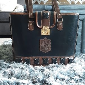 Splendid leather handmade bag vintage . Ex cond.
